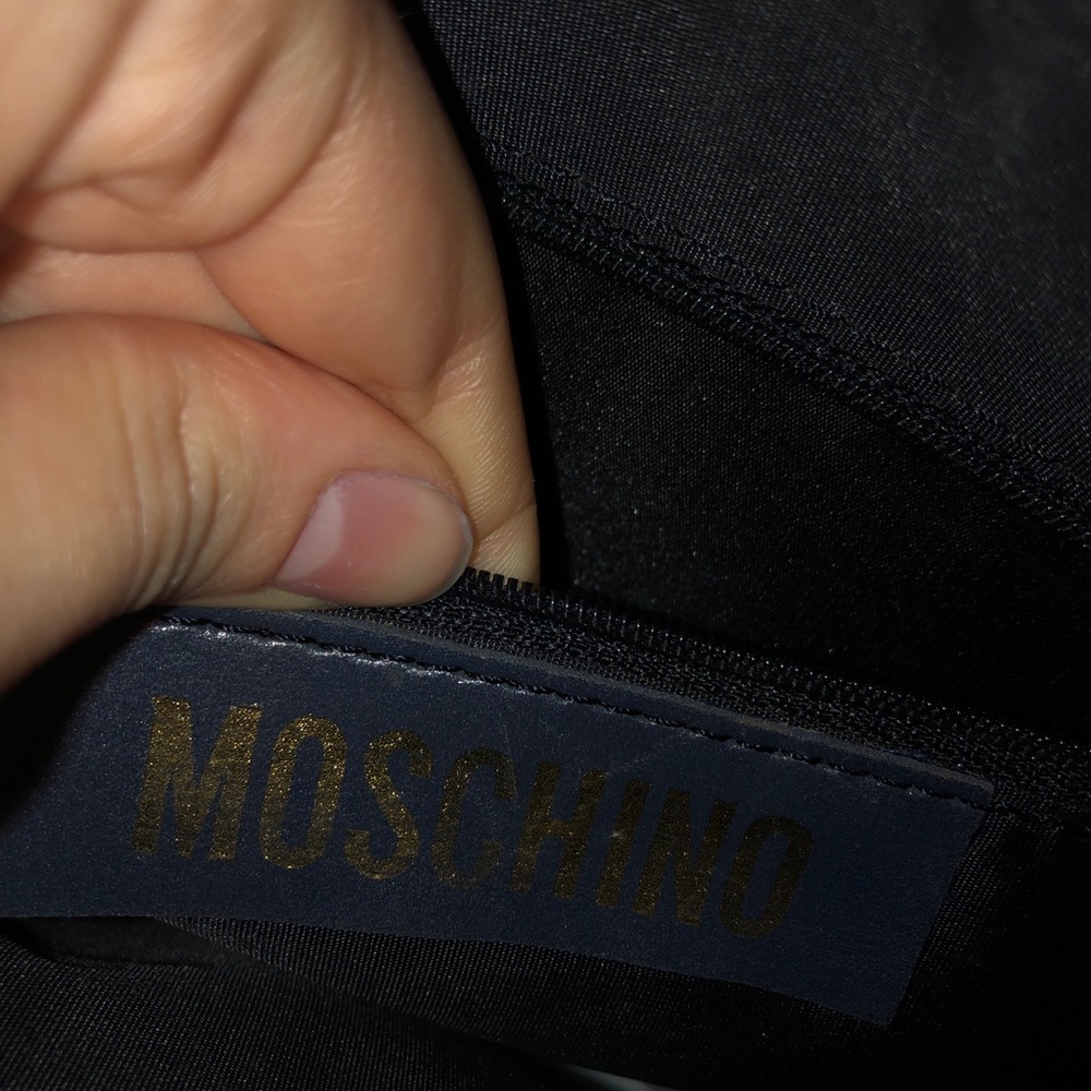 NAVY AND GOLD VINTAGE MOSCHINO CROSSBODY BAG - Picture 5 of 5